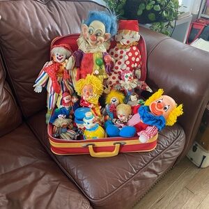 Vibrant Clown Stuffed Toy Collection